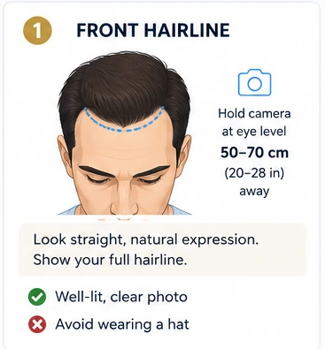 Front / Hairline photo example