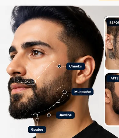 AI-generated textured hair restoration consultation visual